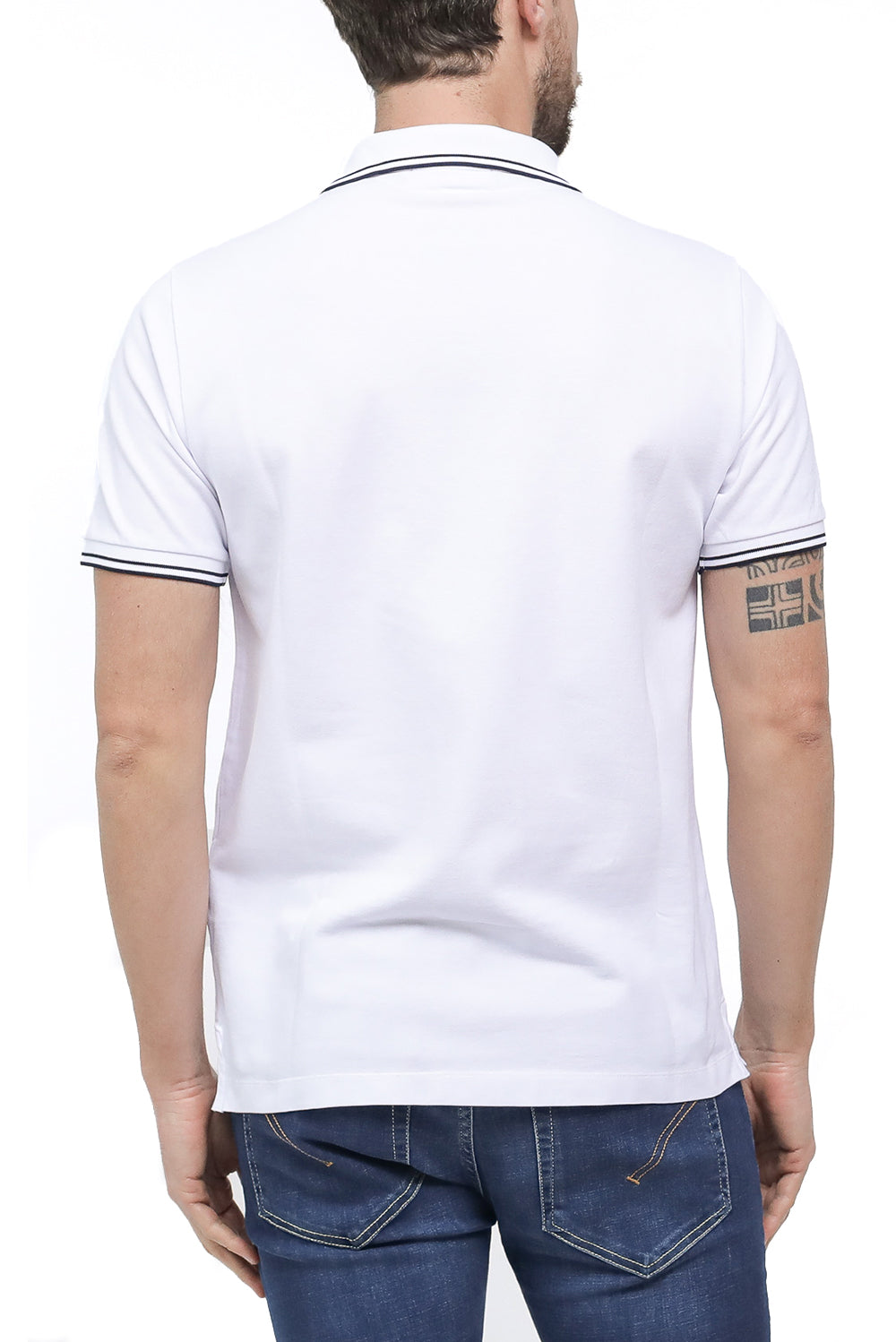  Stone Island Polo Pique' White Uomo - 3