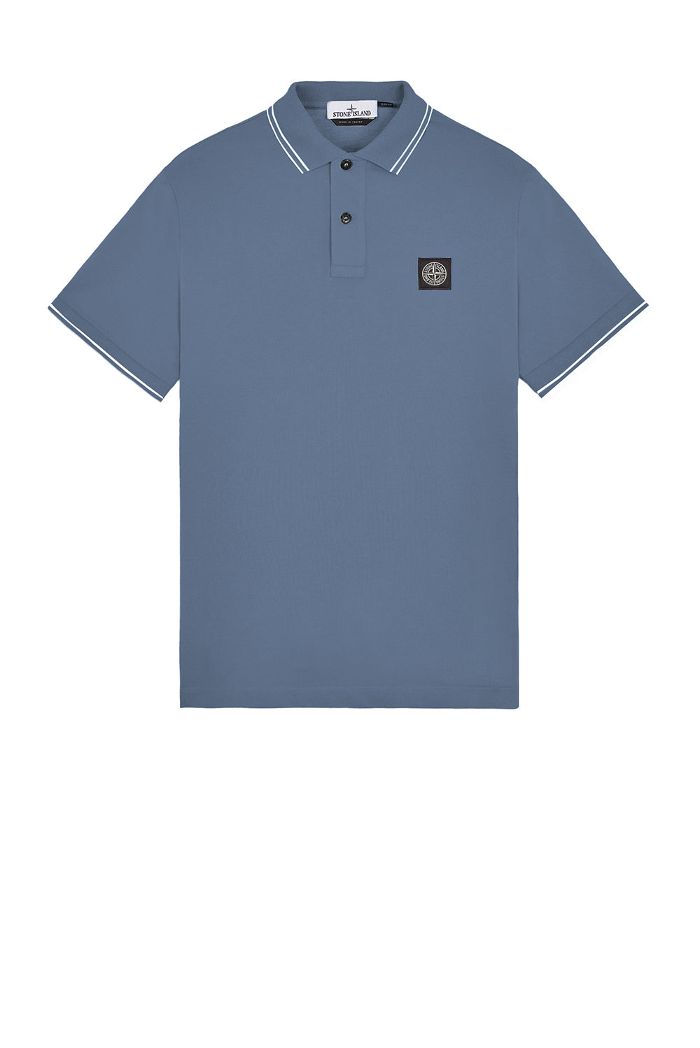  Stone Island Polo Pique' Chambray Uomo - 1