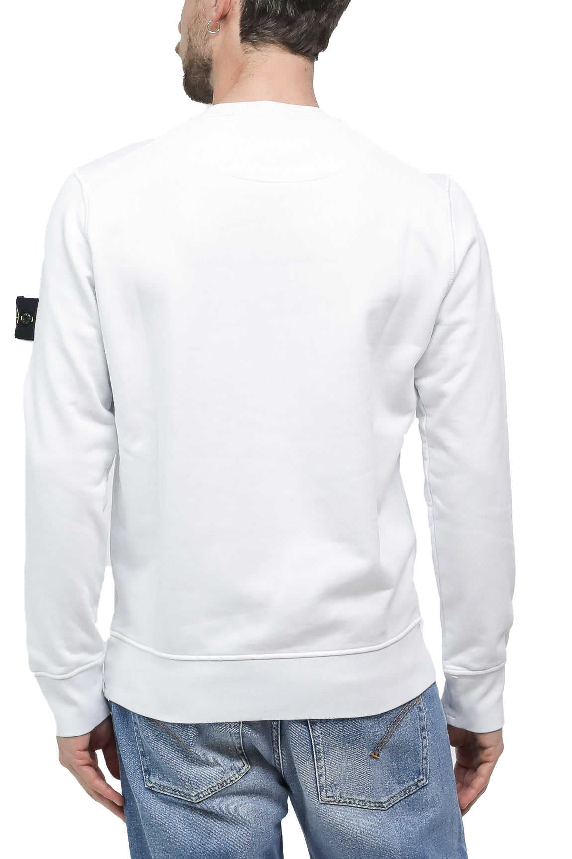  Stone Island Classic Crew Neck Sweatshirt White Uomo - 3