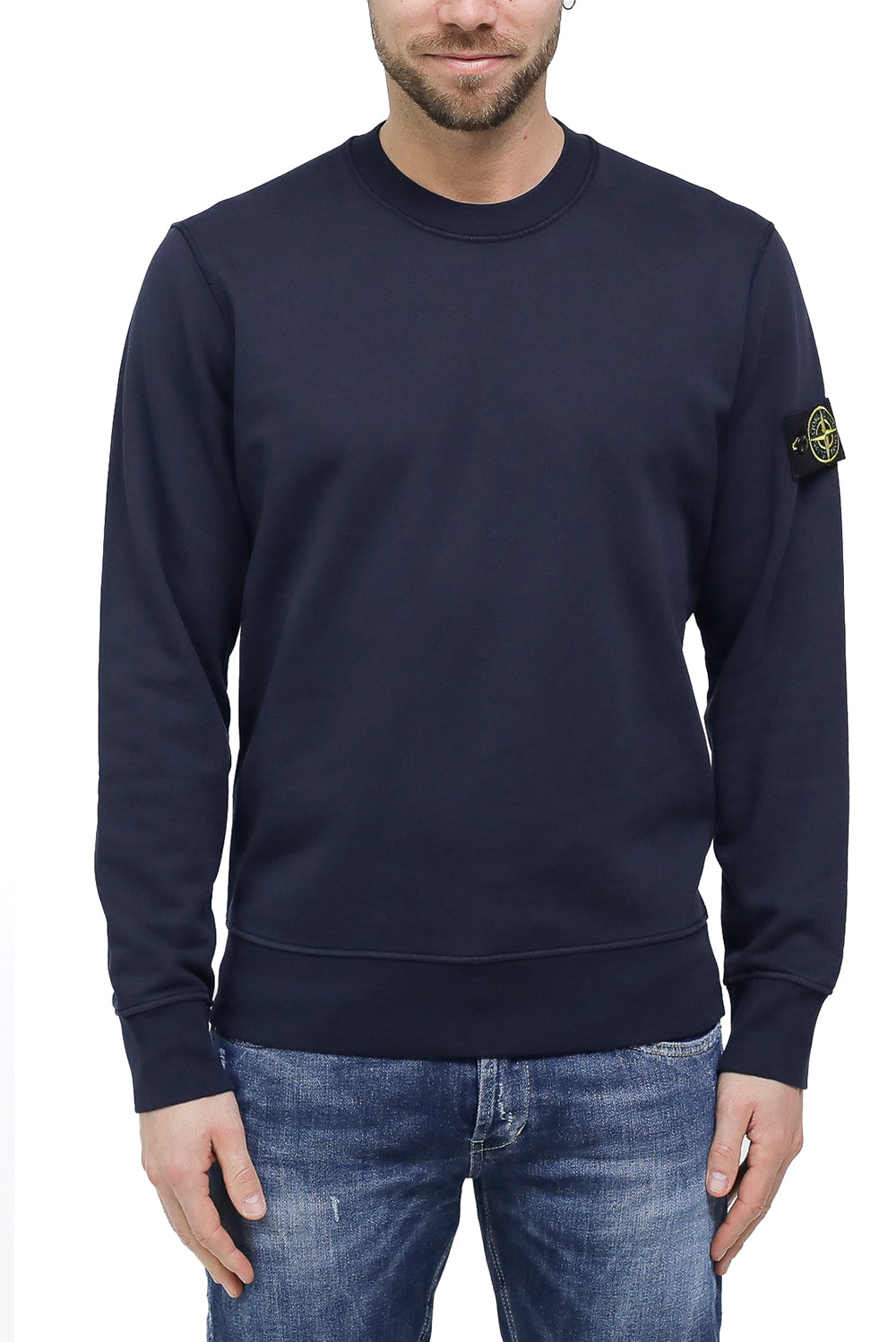  Stone Island Classic Crew Neck Sweatshirt Navy Uomo - 2