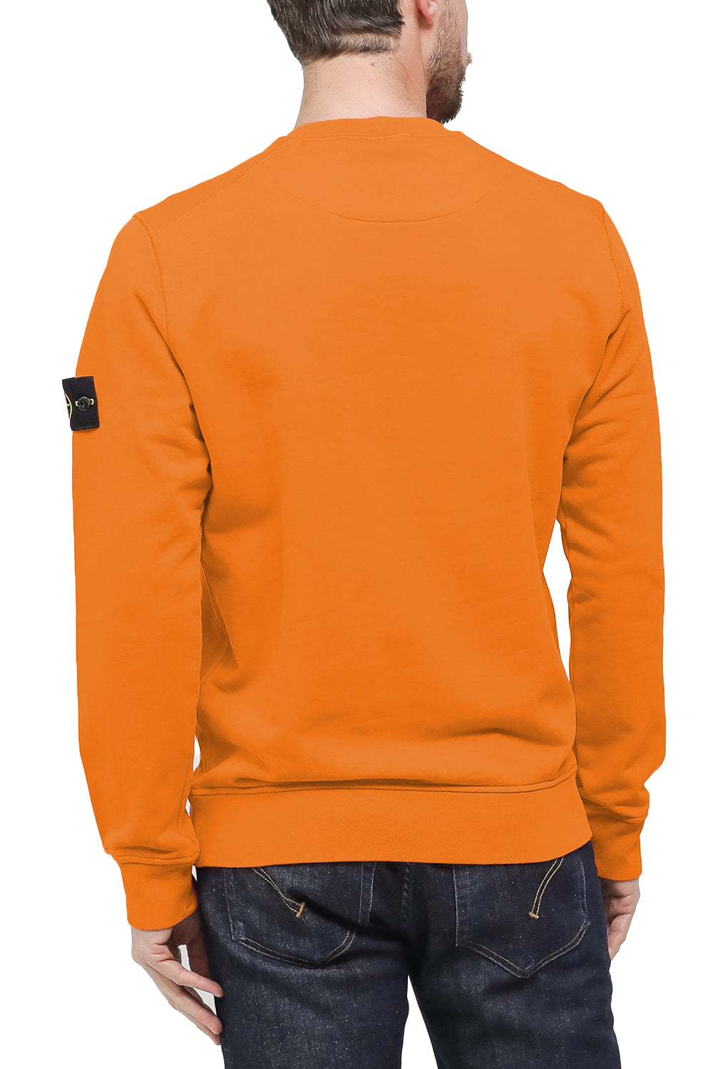  Stone Island Classic Crew Neck Sweatshirt Arancione Uomo - 3