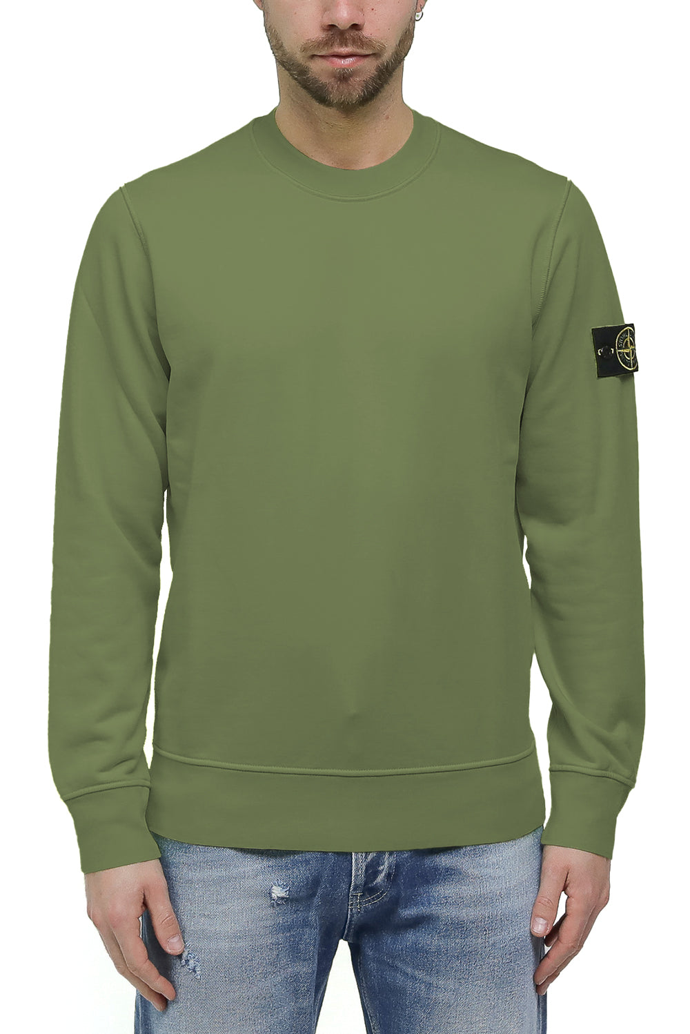  Stone Island Classic Crew Neck Sweatshirt Desertdust Uomo - 2