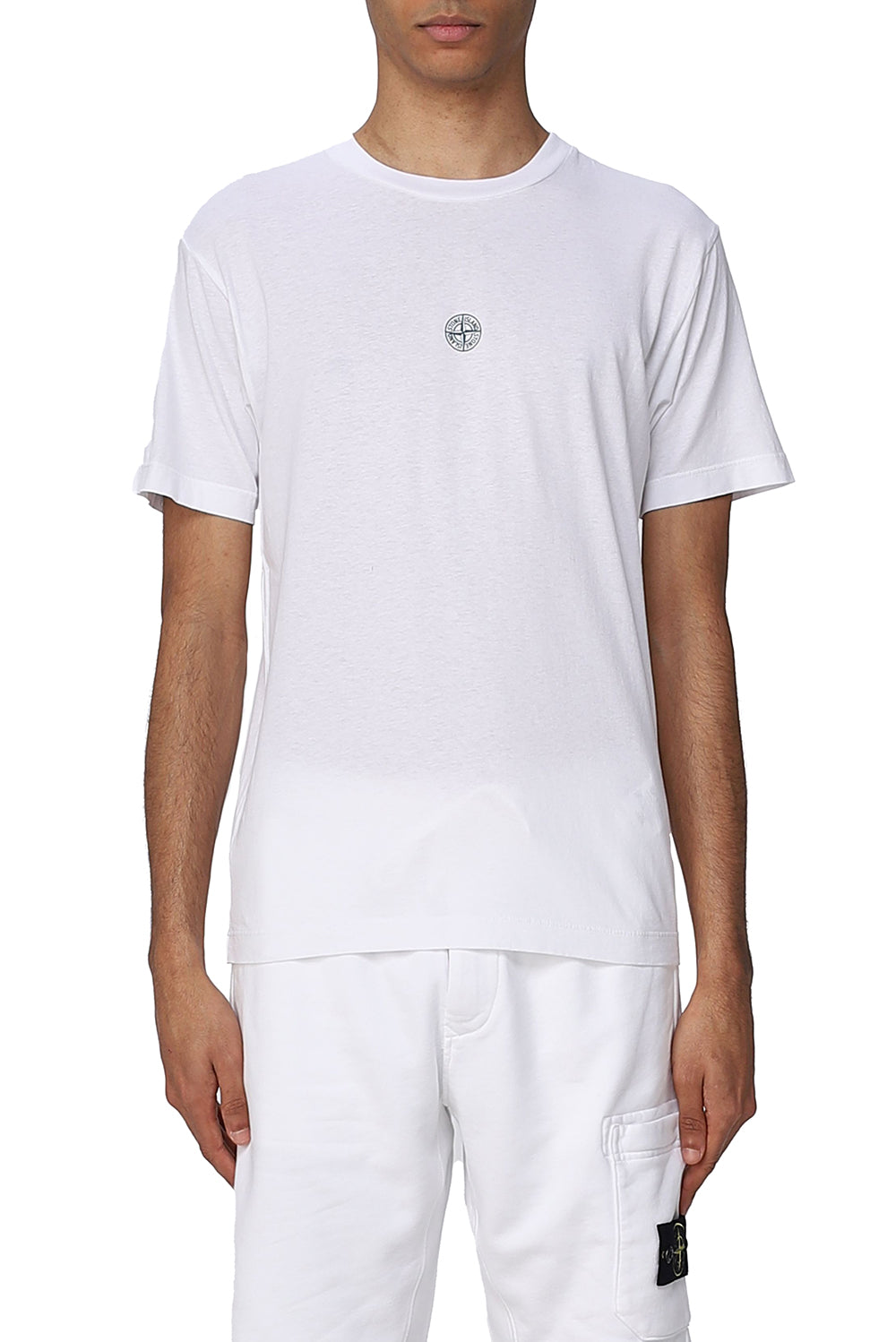  Stone Island Lettering One Print T-shirt White Uomo - 3