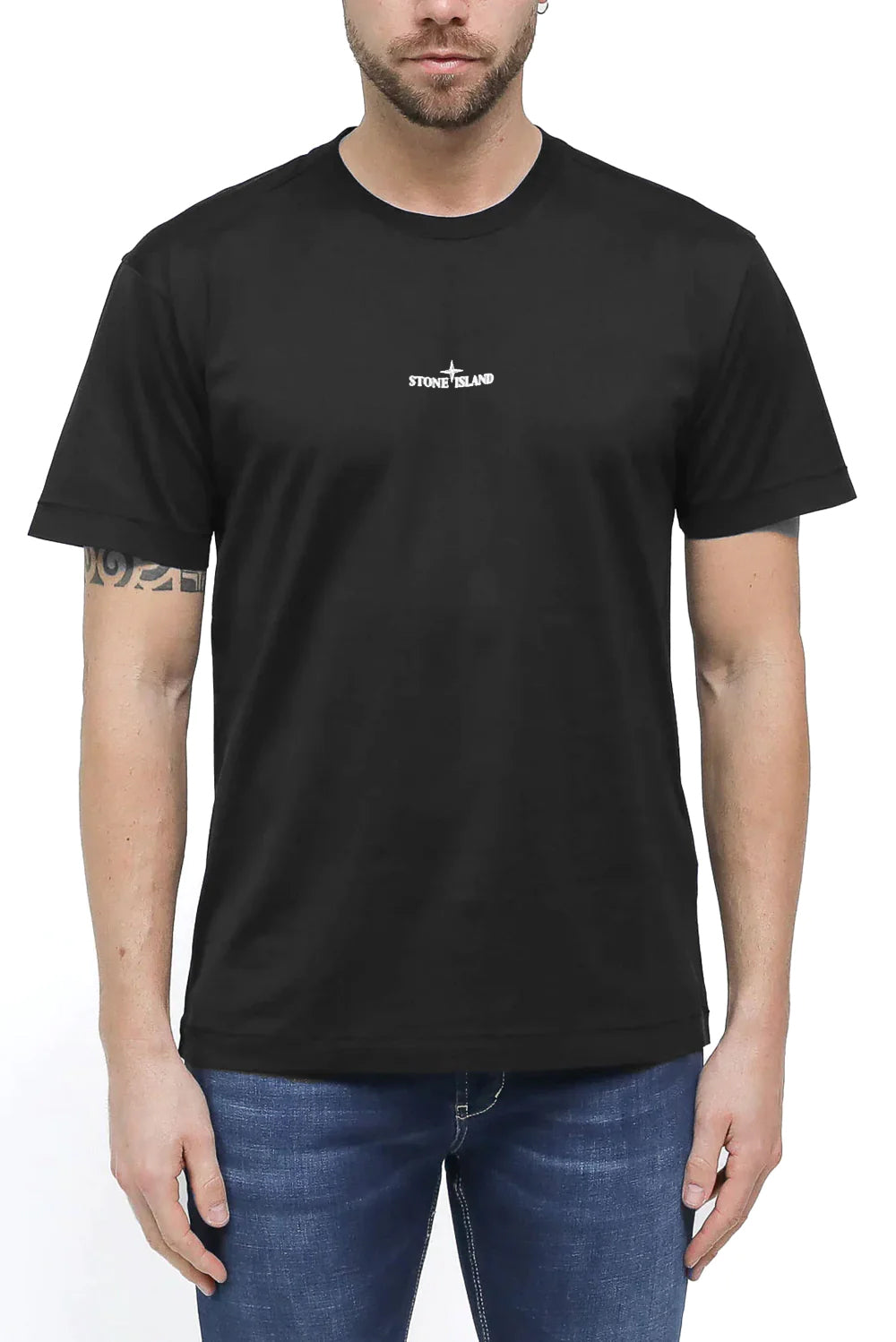  Stone Island 'institutional One Print' T-shirt Black Uomo - 3