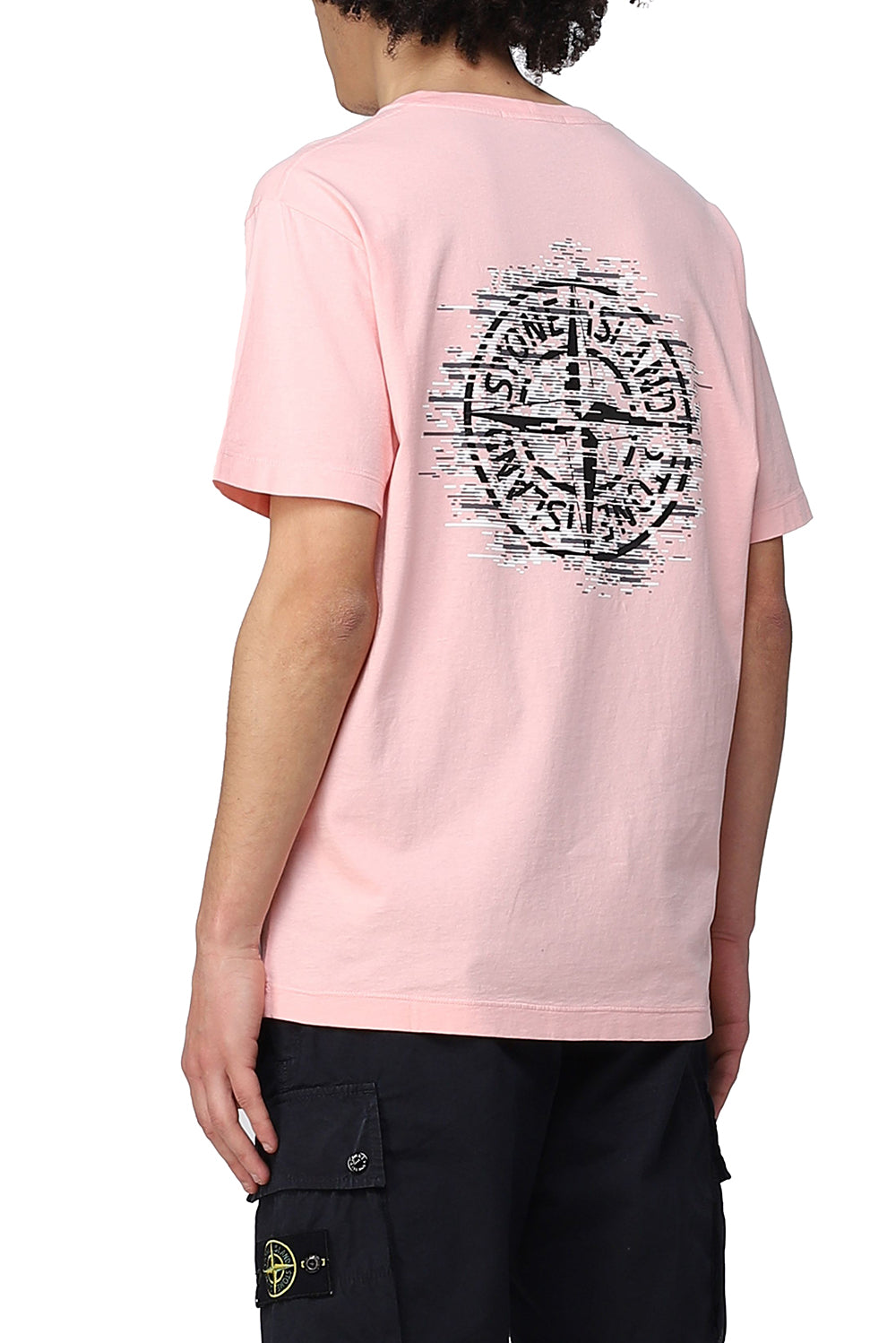  Stone Island 'institutional One Print' T-shirt Rosa Uomo - 4