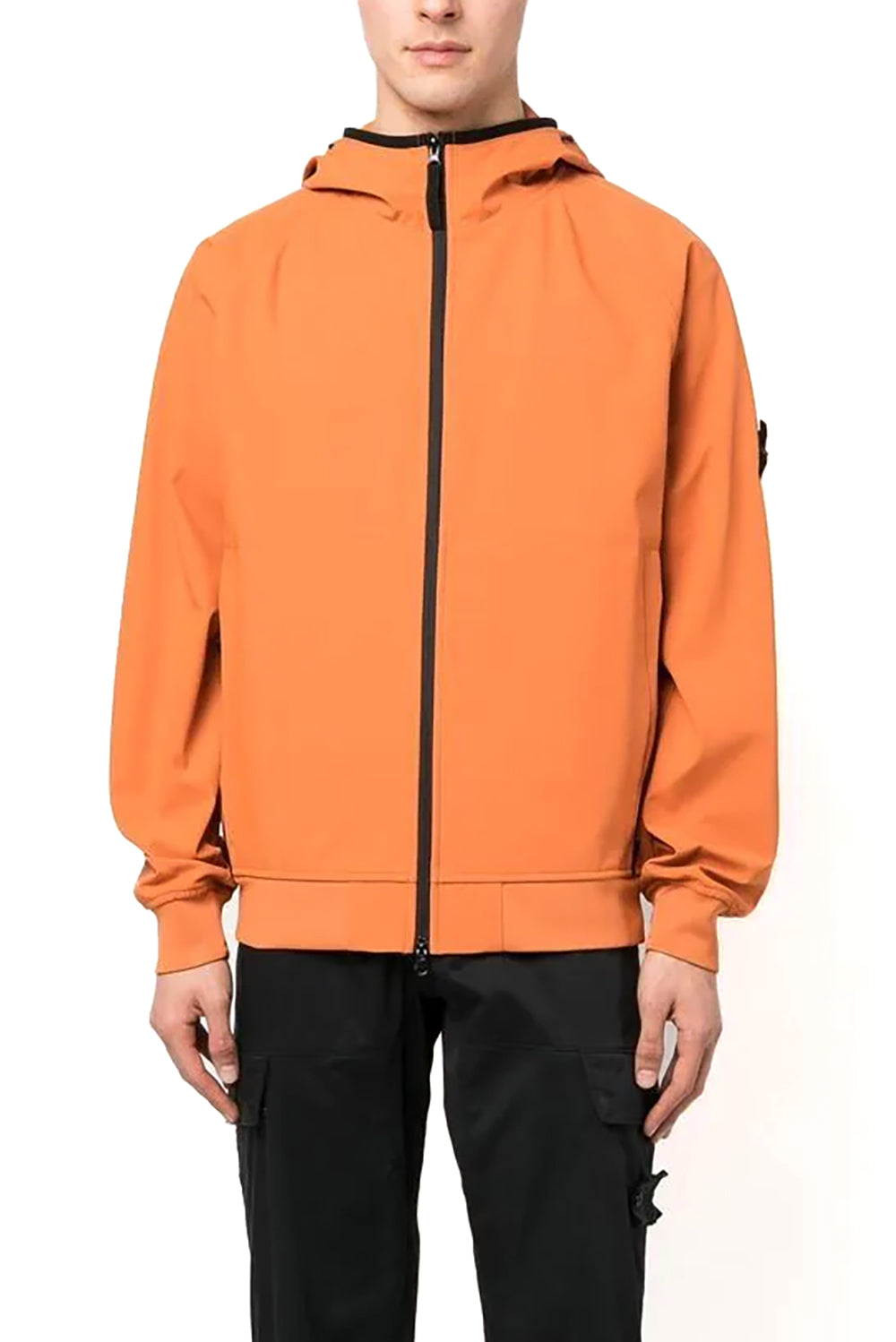  Stone Island Light Soft Shell Jacket Arancione Uomo - 2