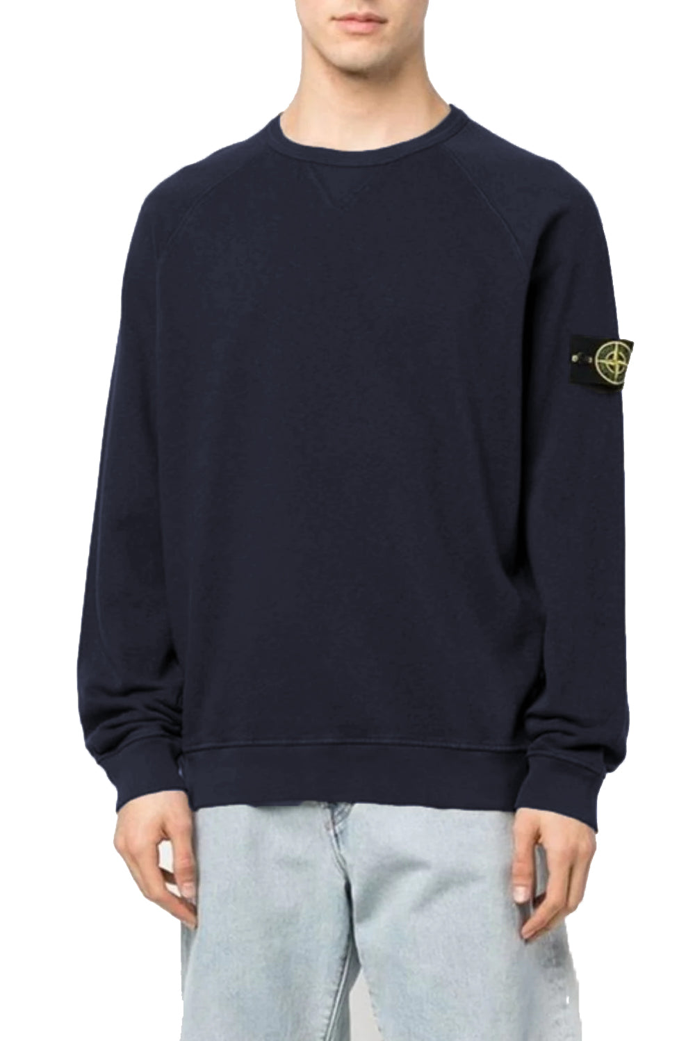  Stone Island Old Treated Sweatshirt Navy Uomo - 2