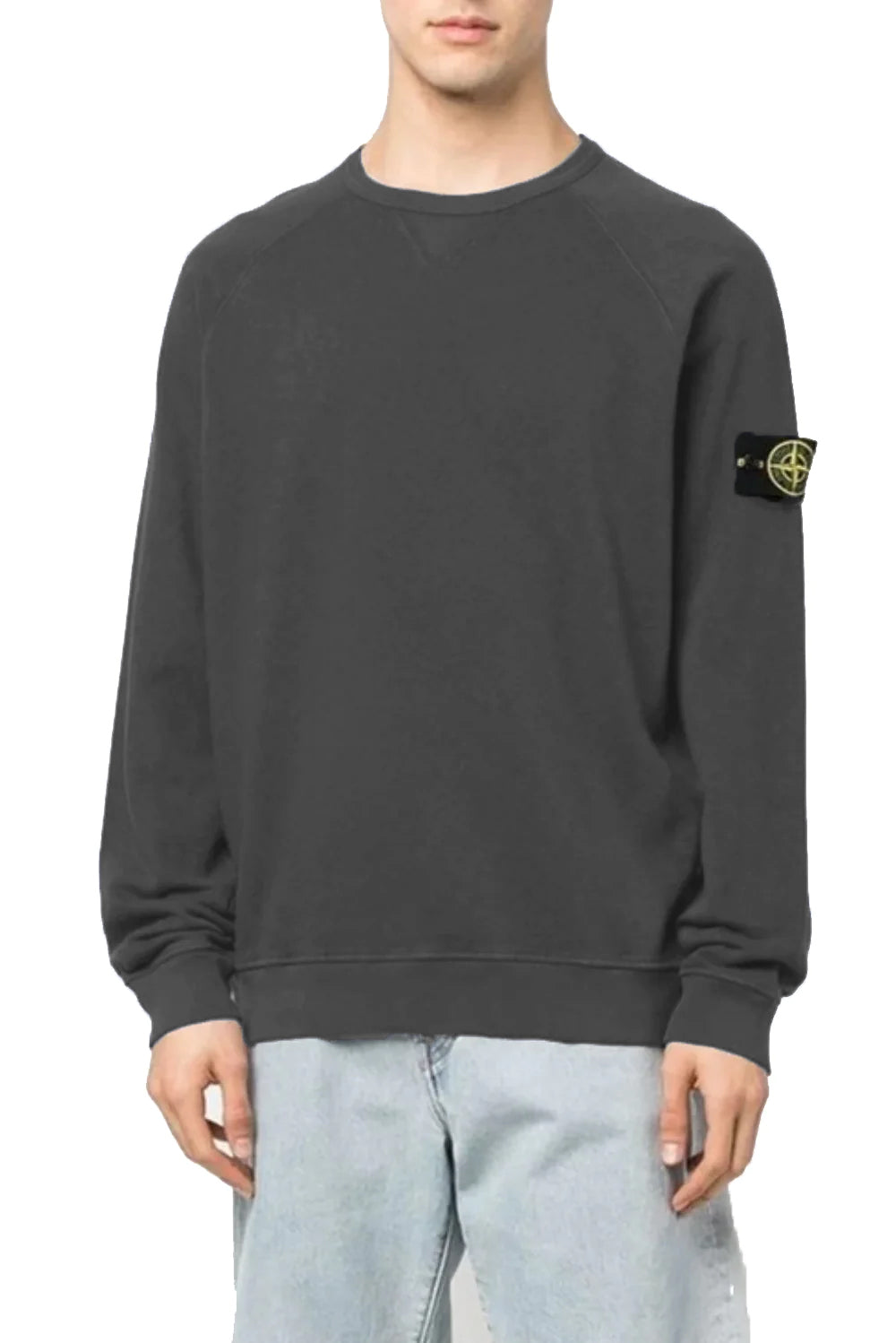  Stone Island Old Treated Sweatshirt Steelgrey Uomo - 2