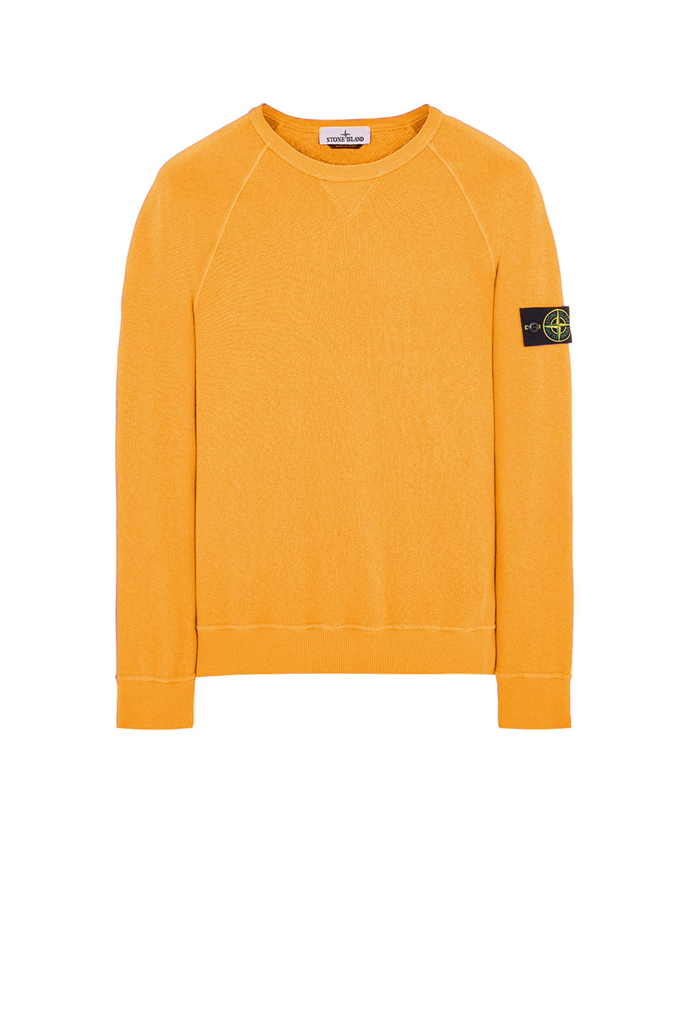  Stone Island Old Treated Sweatshirt Arancione Uomo - 1