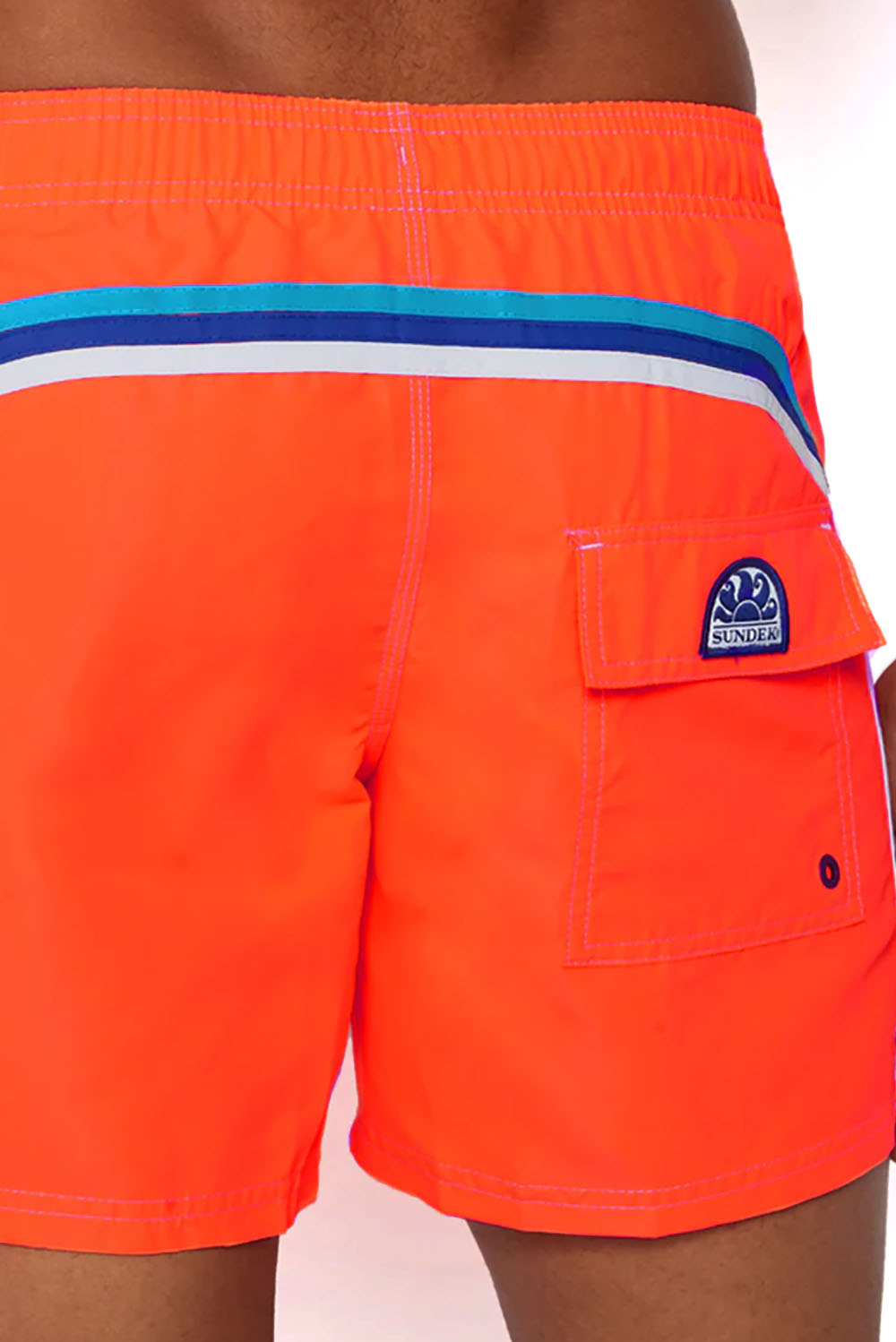  Sundek Boxer Beach Wear Fluo Orange Uomo - 4