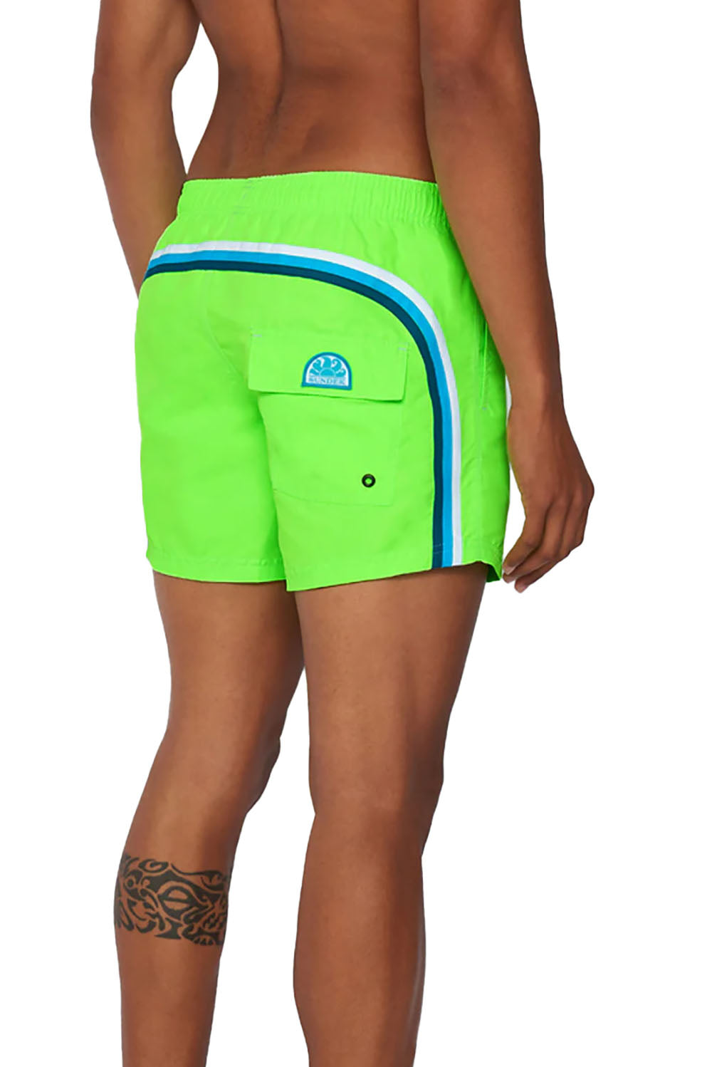  Sundek Boxer Beach Wear Fluo Green Uomo - 3