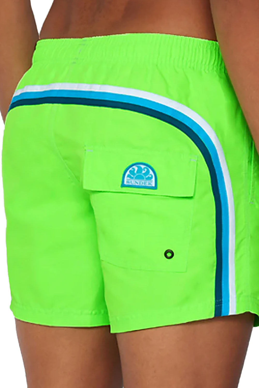  Sundek Boxer Beach Wear Fluo Green Uomo - 4