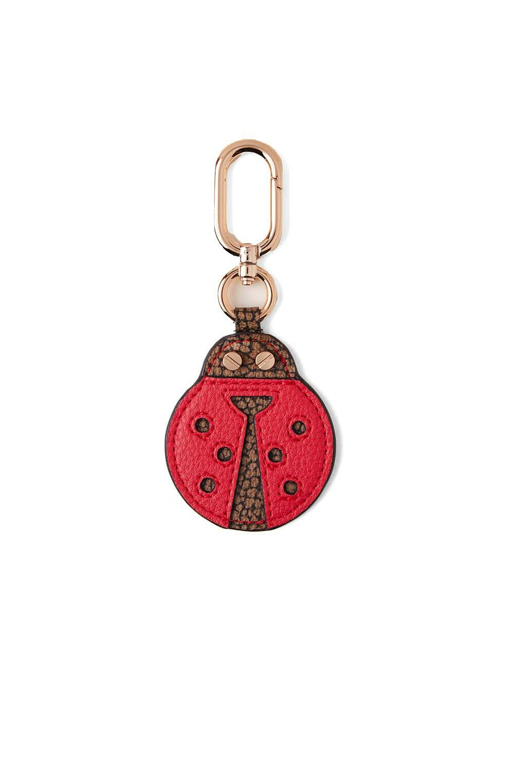  Borbonese Ladybird Key Ring Op Natural Rosso Woman - 1