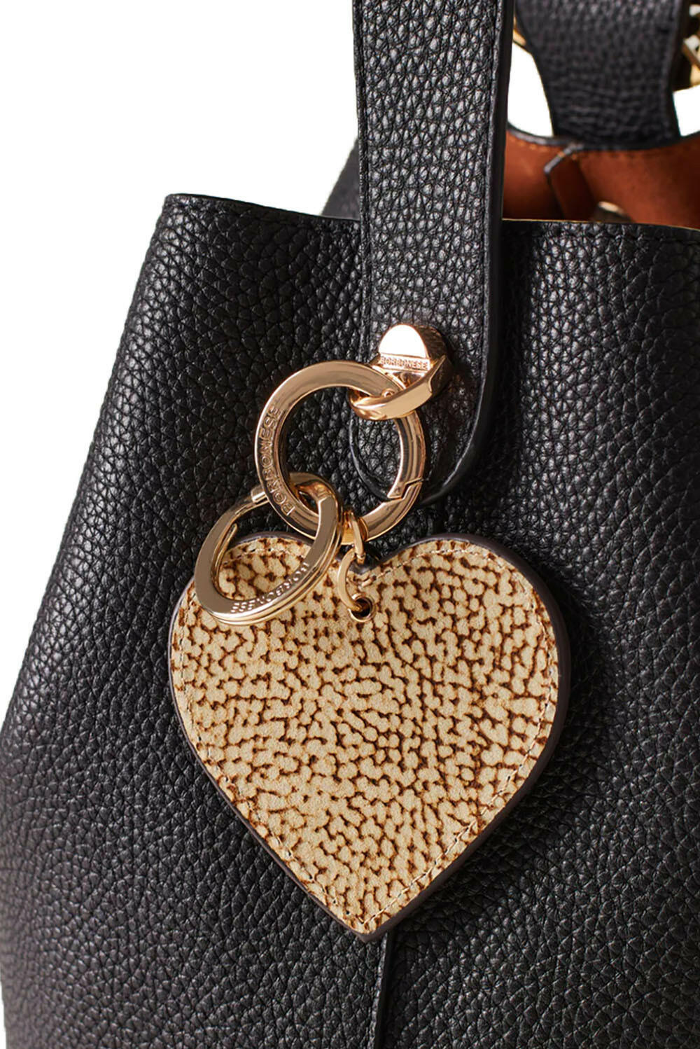  Borbonese Heart Key Ring Op Natural Woman - 2