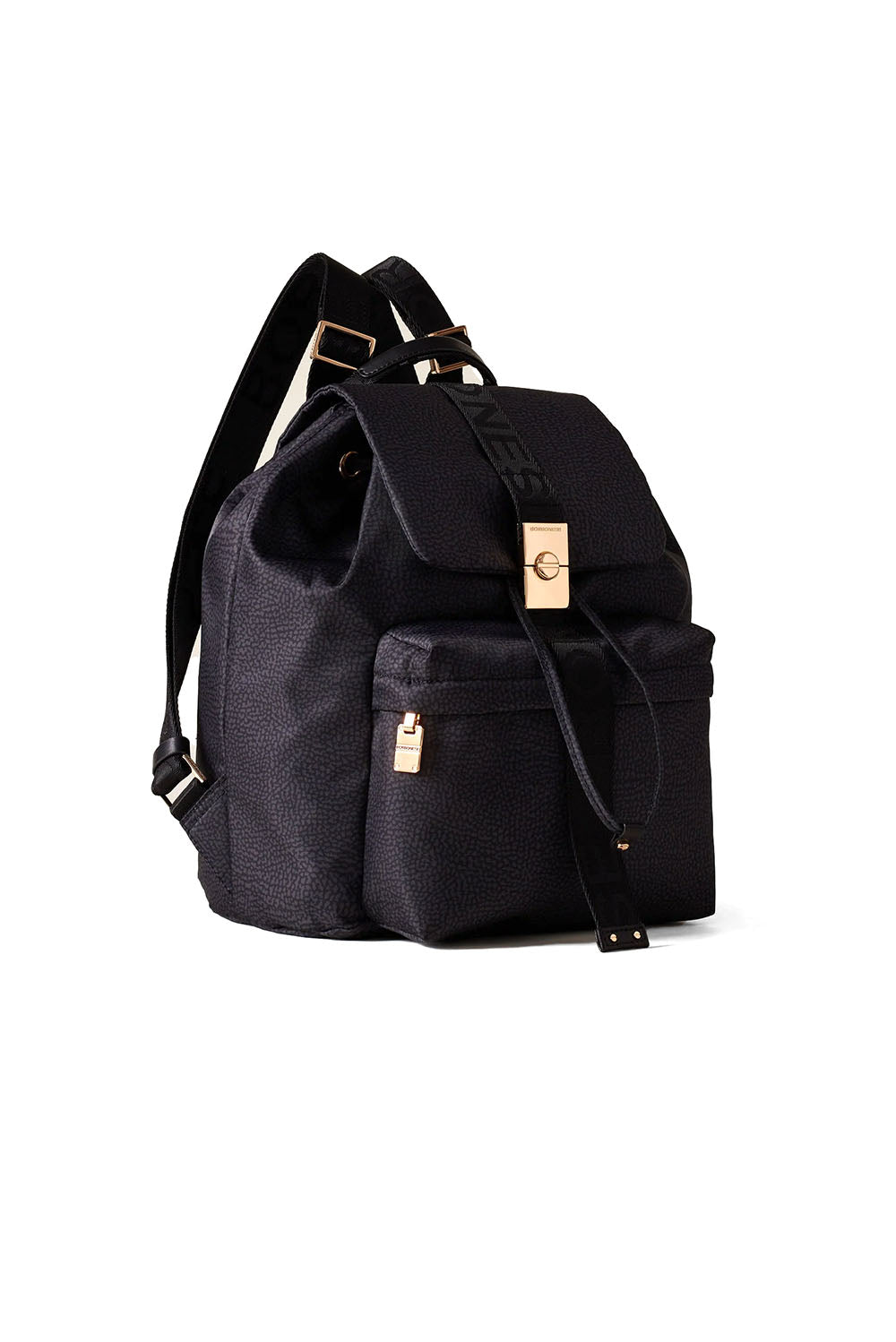  Borbonese Cortina Medium Backpack Nero Woman - 2