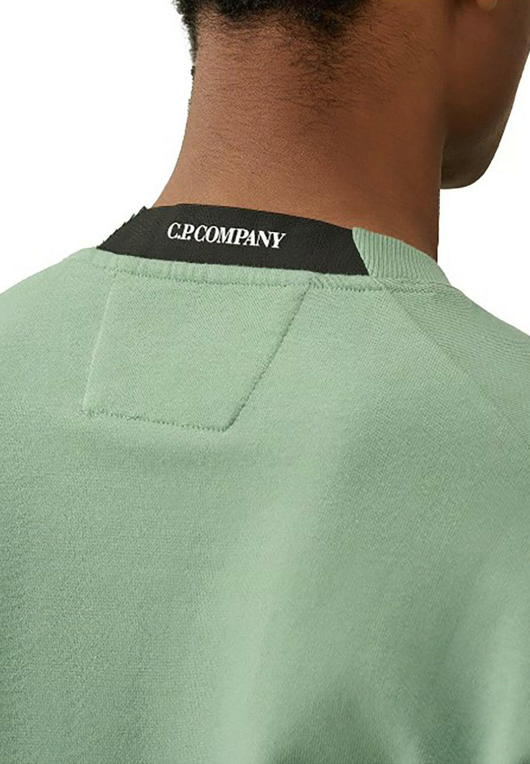  Cp Company Diagonal Raised Fleece Sweatshirt Green Uomo - 3