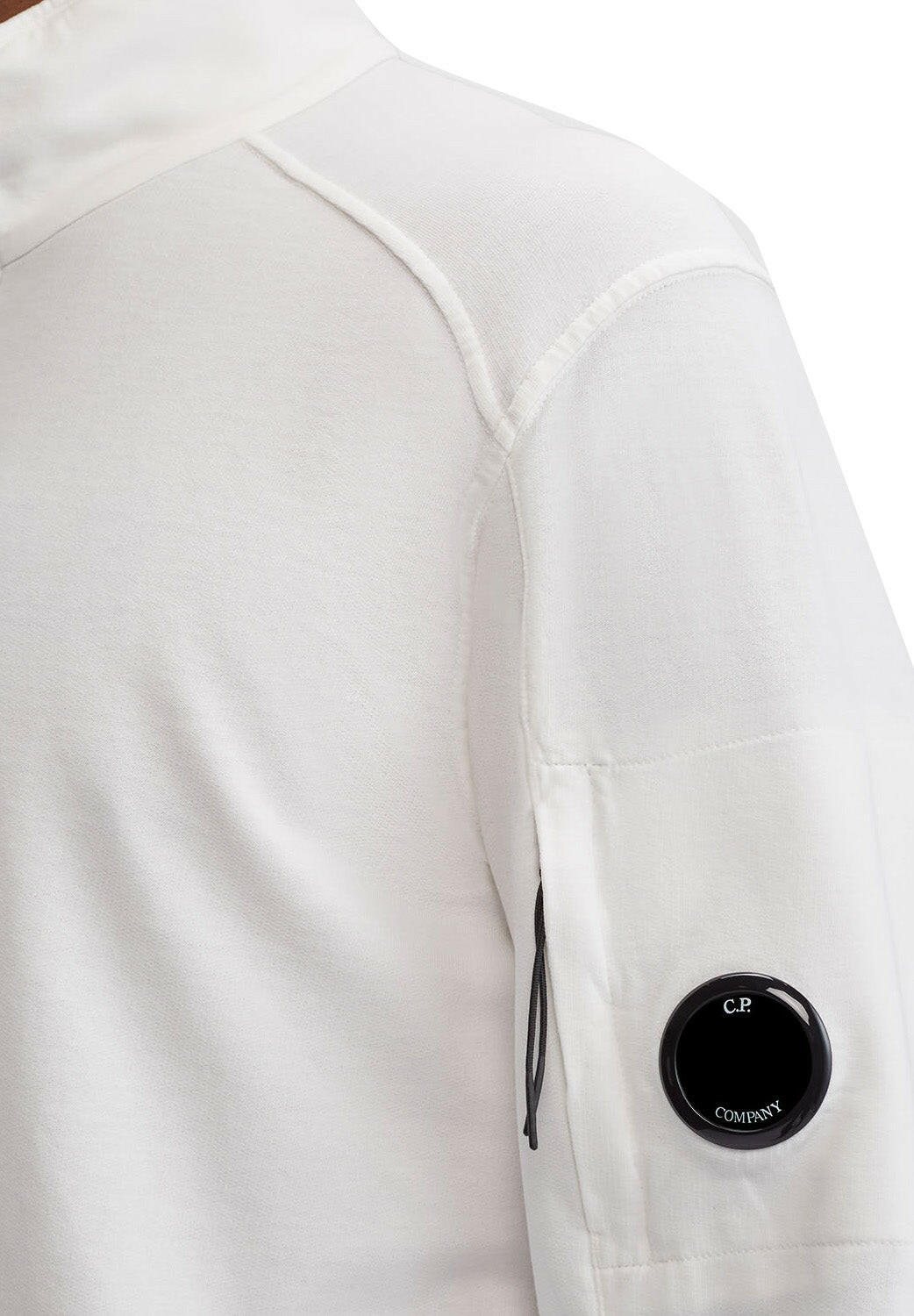  Cp Company Light Fleece Half Zipped Sweatshirt White Uomo - 3