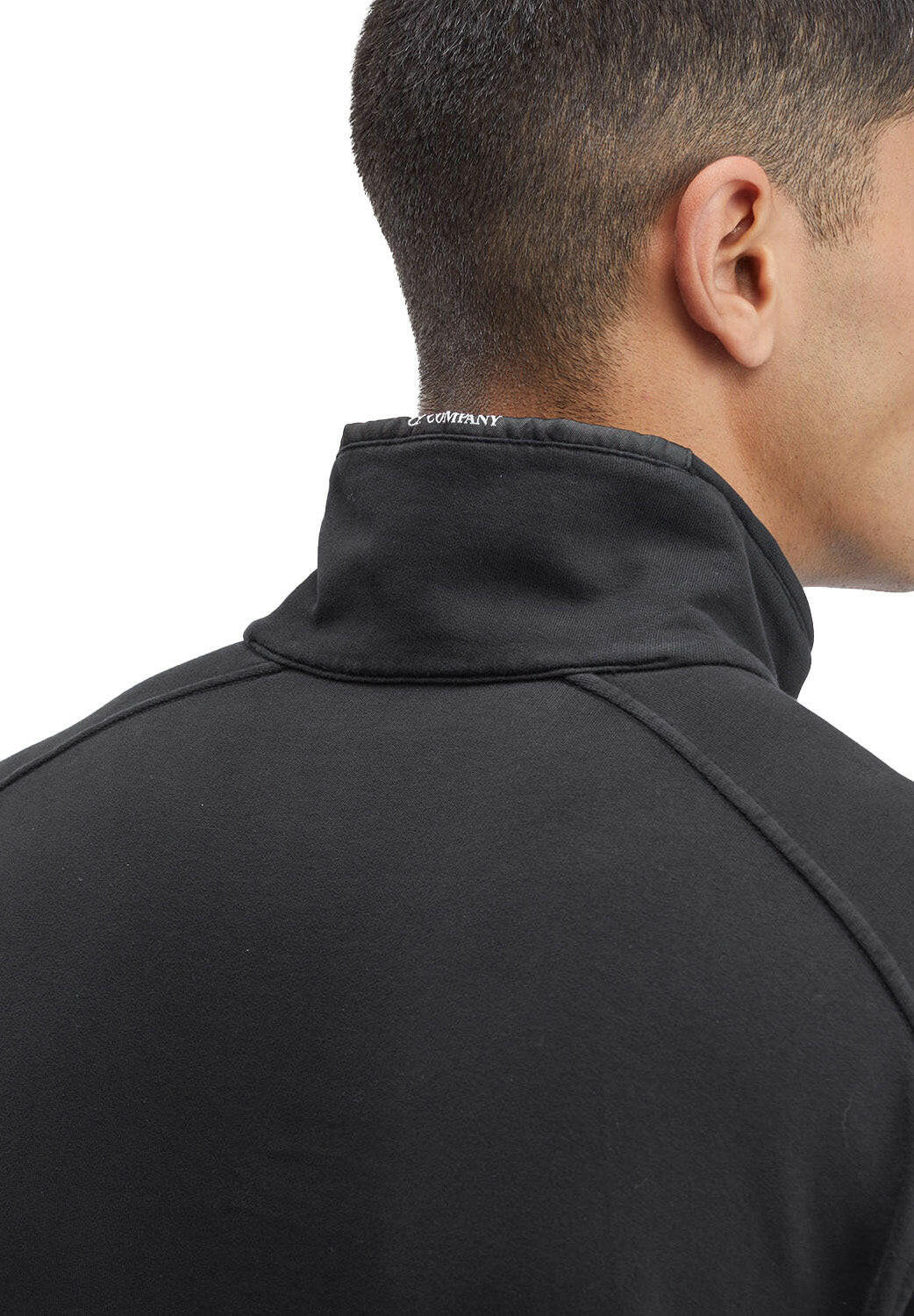  Cp Company Light Fleece Half Zipped Sweatshirt Black Uomo - 4