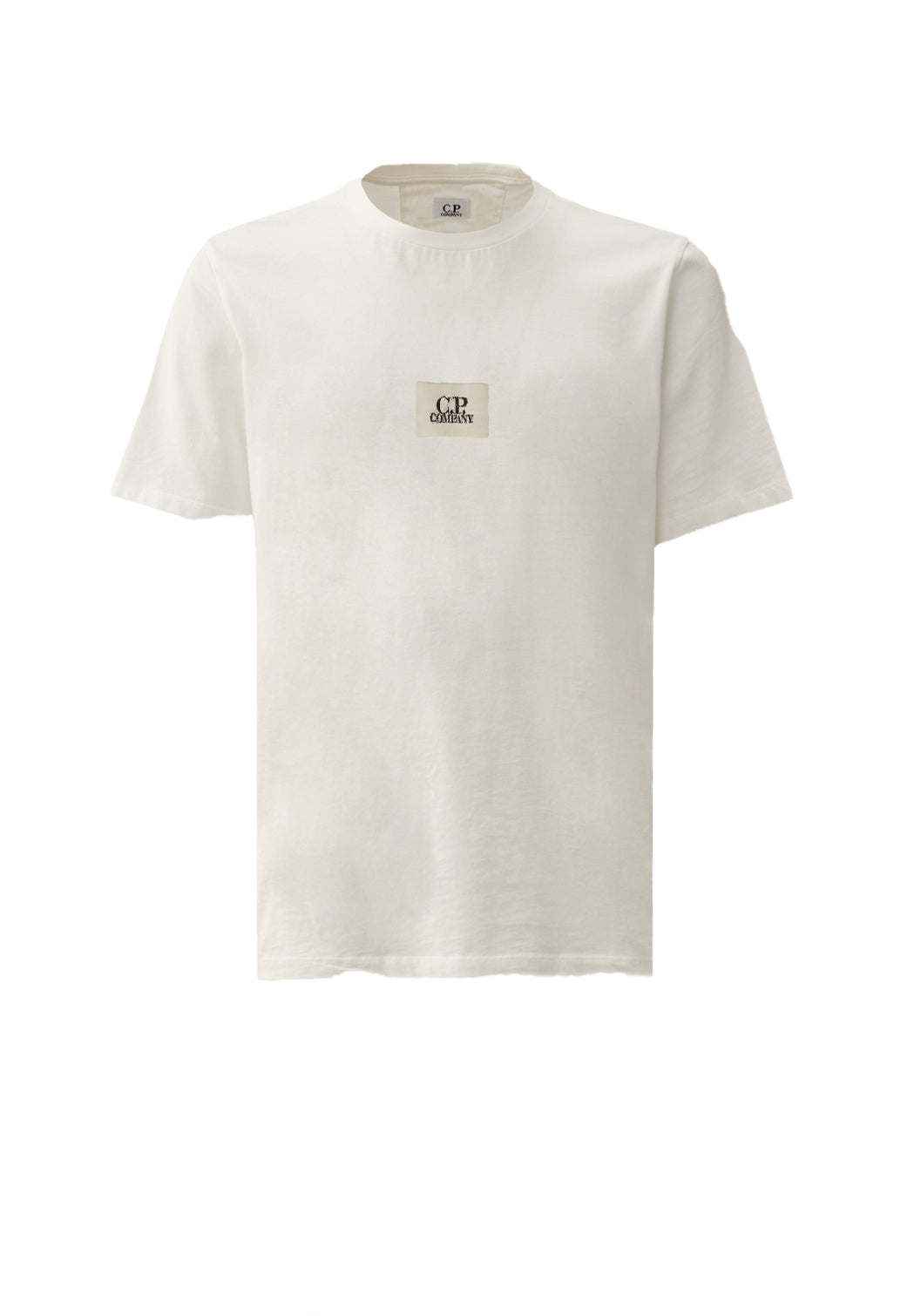  Cp Company Jersey Logo T-shirt Gauze White Uomo - 1