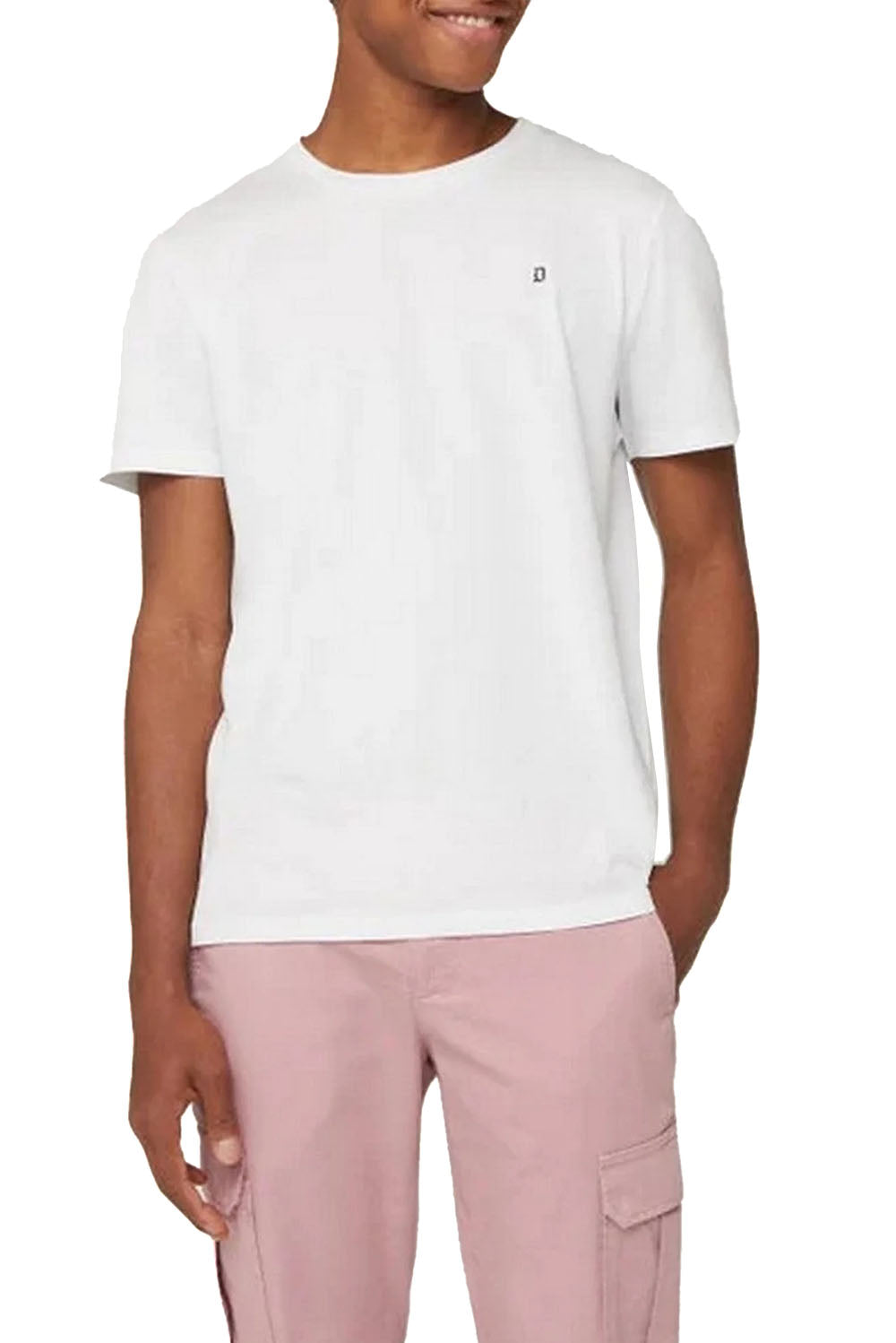  Dondup Crew Neck T-shirt Bianco Uomo - 2