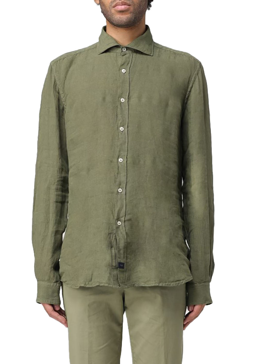  Fay Camicia Lino Militare Uomo - 2