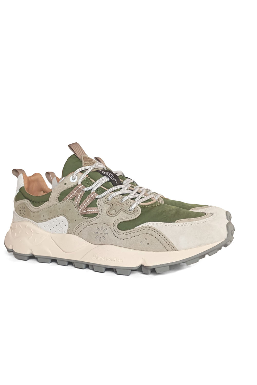  Flower Mountain Yamano 3 Sneakers Off Wht Military Green Uomo - 2