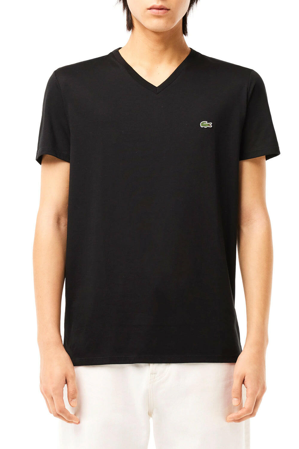  Lacoste T-shirt V Black Uomo - 2