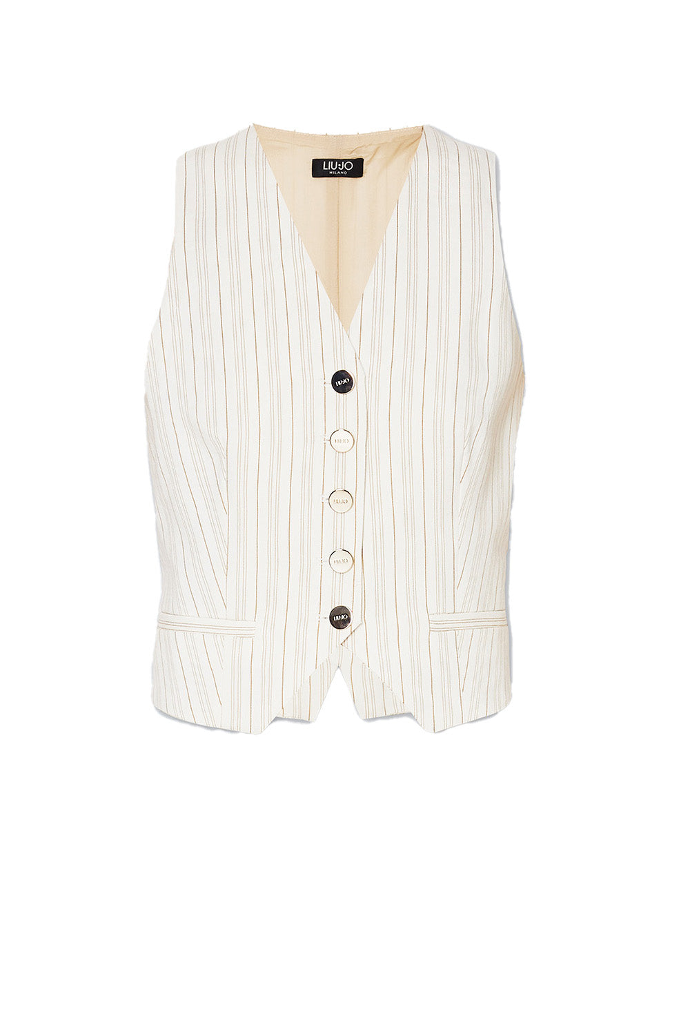  Liu Jo Pinstriped Waistcoat Burro Woman - 1