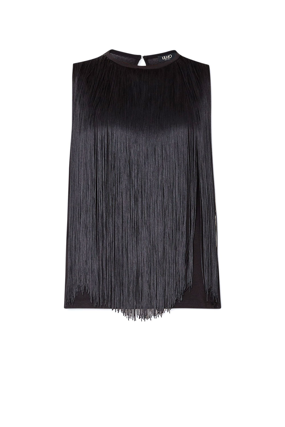  Liu Jo Top With Fringes Nero Woman - 1