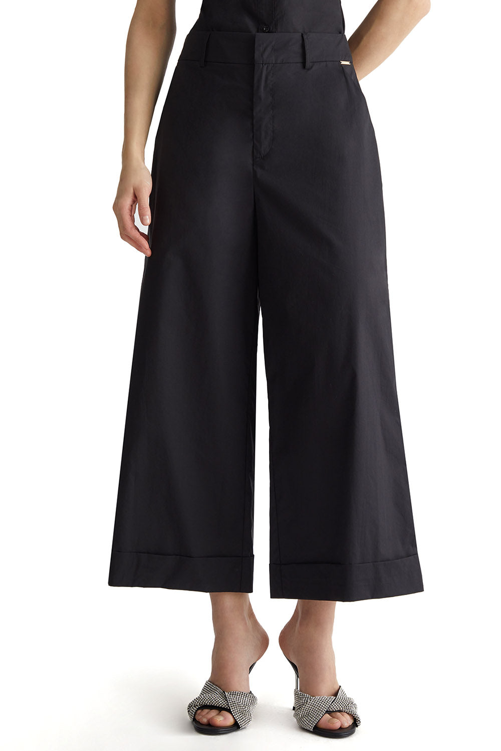  Liu Jo Palazzo Trousers Nero Woman - 2