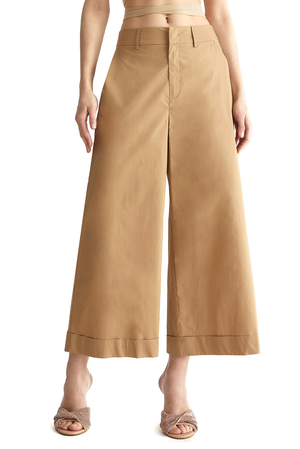  Liu Jo Palazzo Trousers Cammello Woman - 2