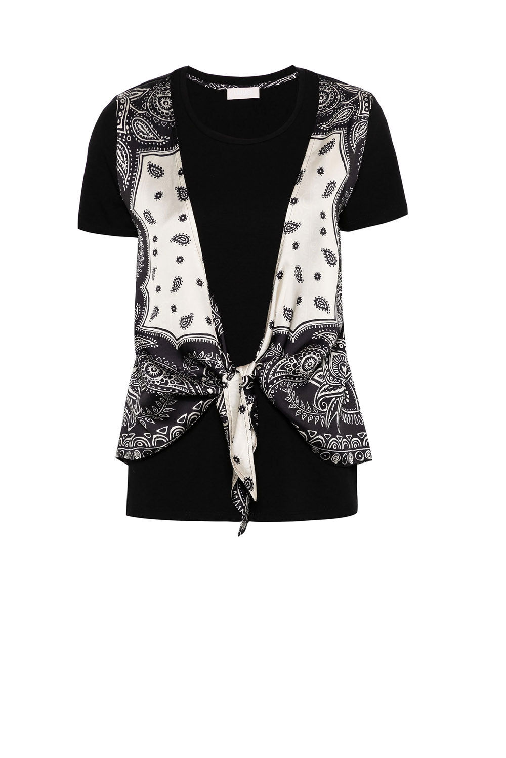  Liu Jo T-shirt With Paisley Print Nero Woman - 1