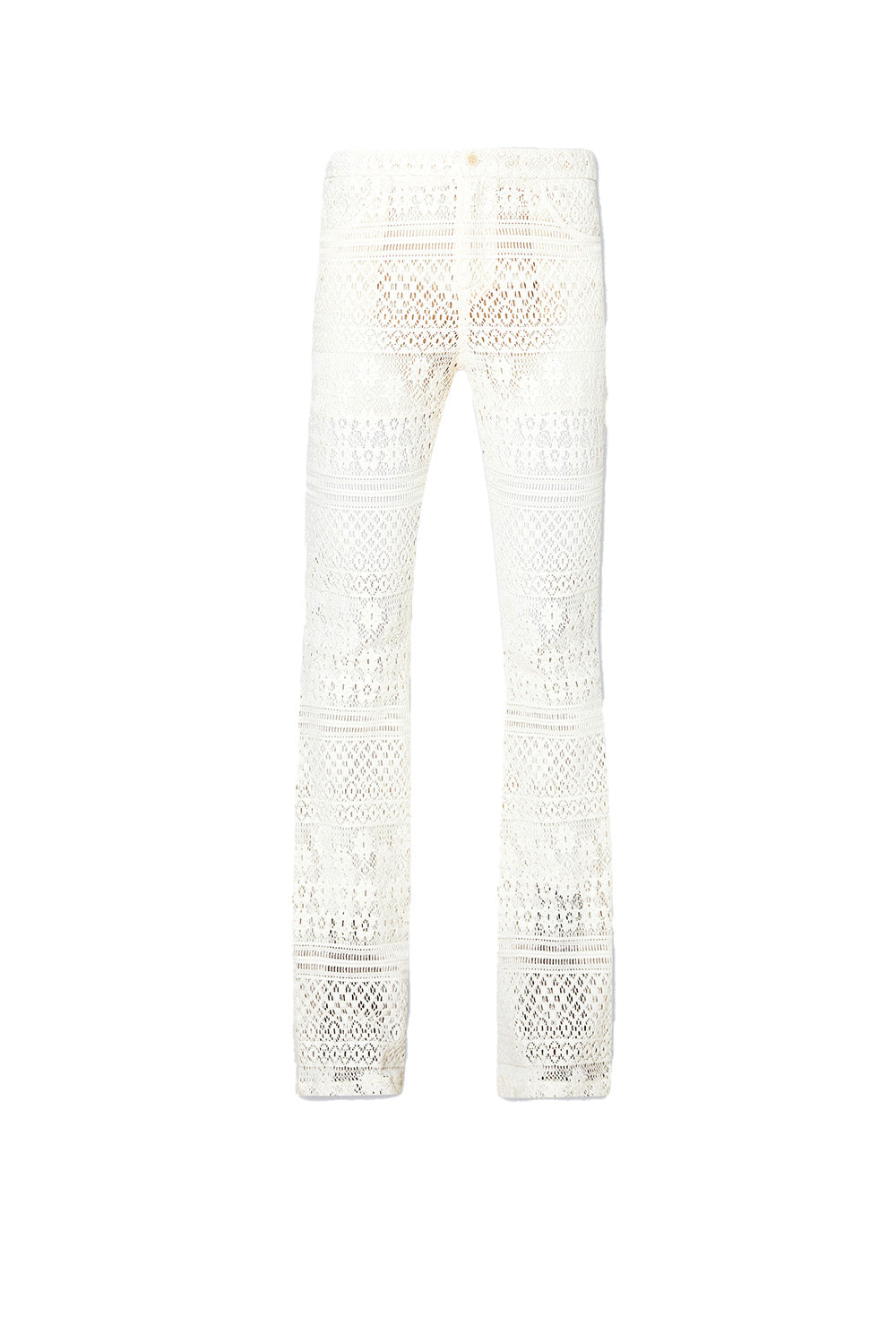  Liu Jo Lace Trousers Ecru Woman - 1