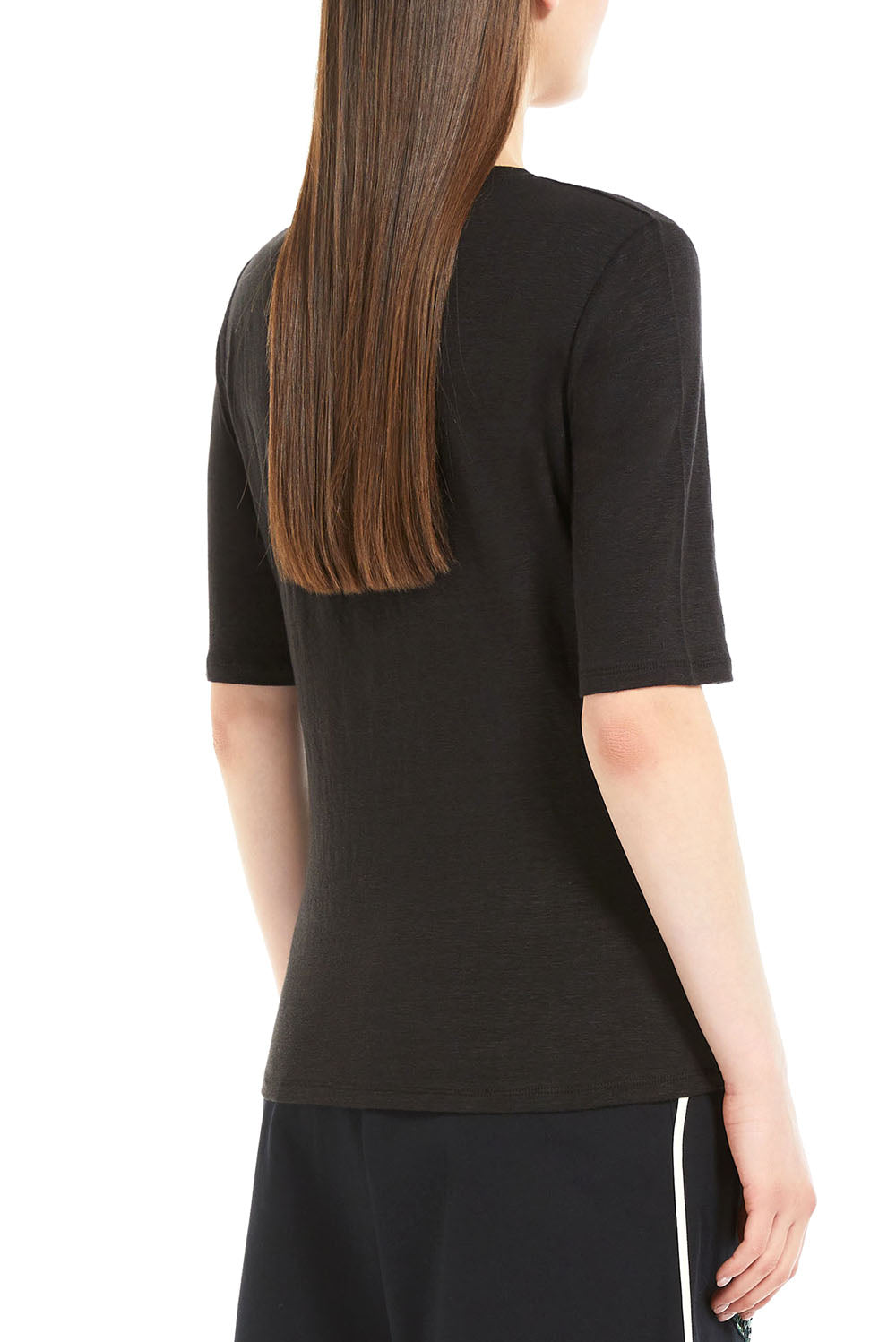  Max Mara T-shirt In Lino Brunate Woman - 3