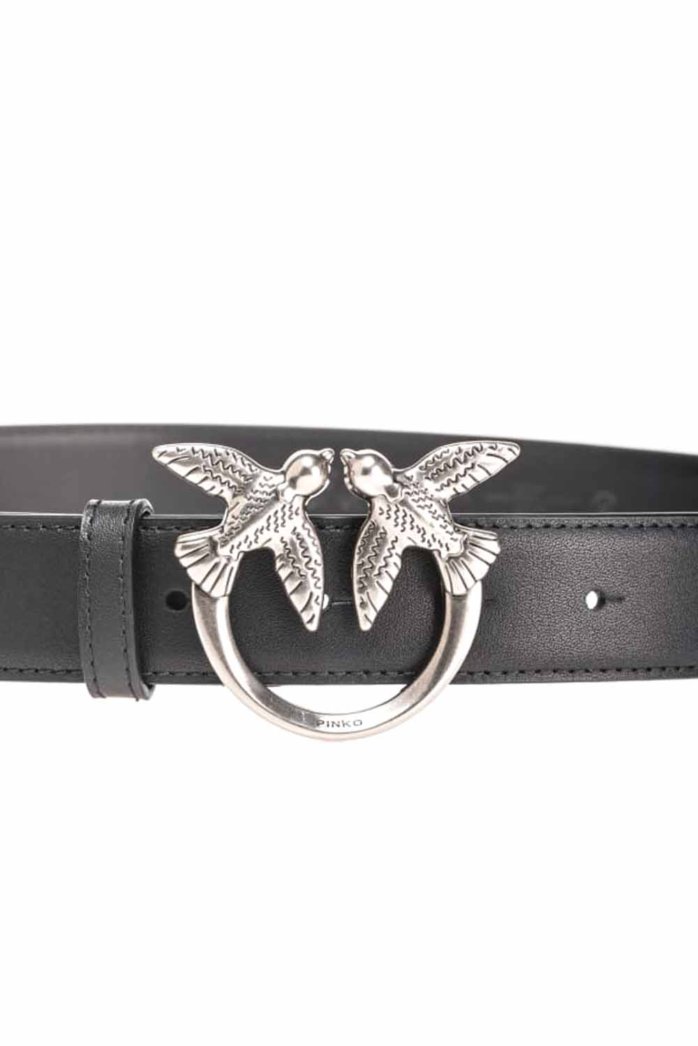  Pinko Love Birds Belt Nero Argento Woman - 2