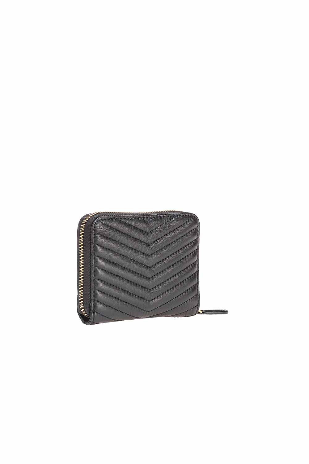  Pinko Zip-around Wallet Nero Oro Woman - 2