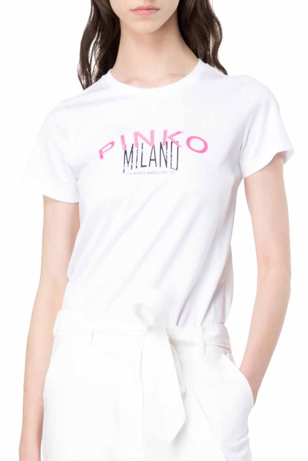  Pinko T-shirt Bussolotto Bianco Woman - 2