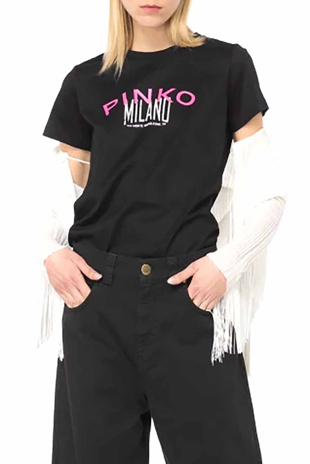  Pinko T-shirt Bussolotto Nero Woman - 2