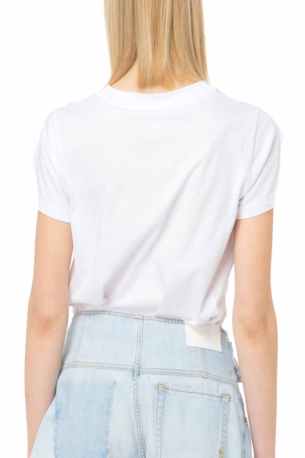  Pinko T-shirt Mini Logo Bianco Woman - 3