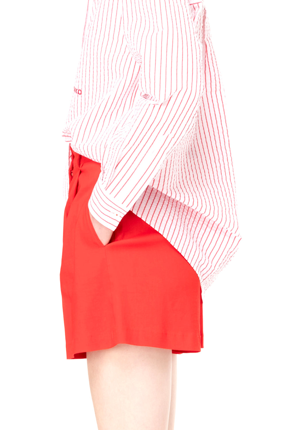  Pinko Shorts Tailored Rosso Woman - 3