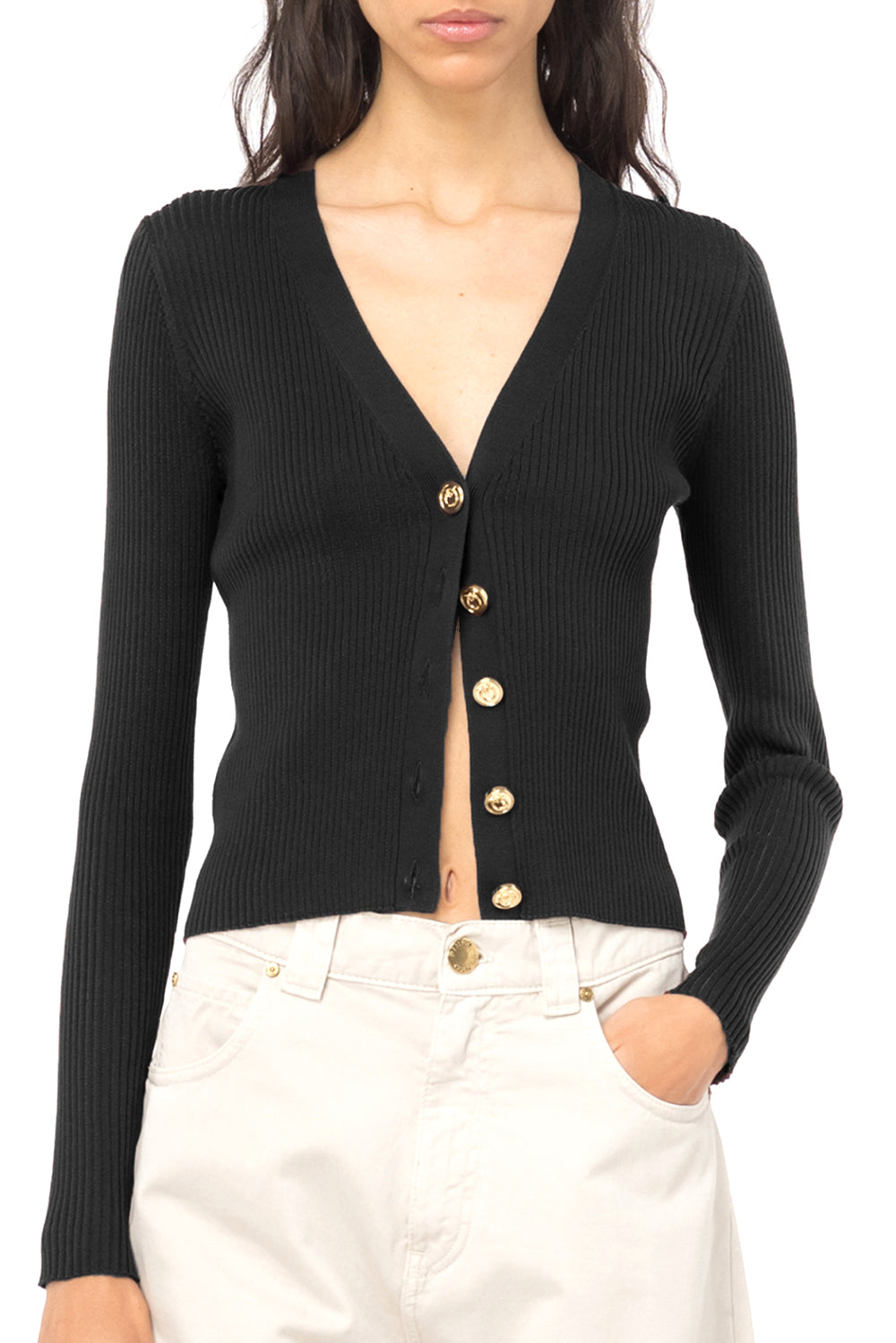  Pinko Cardigan A Costine Nero Woman - 2