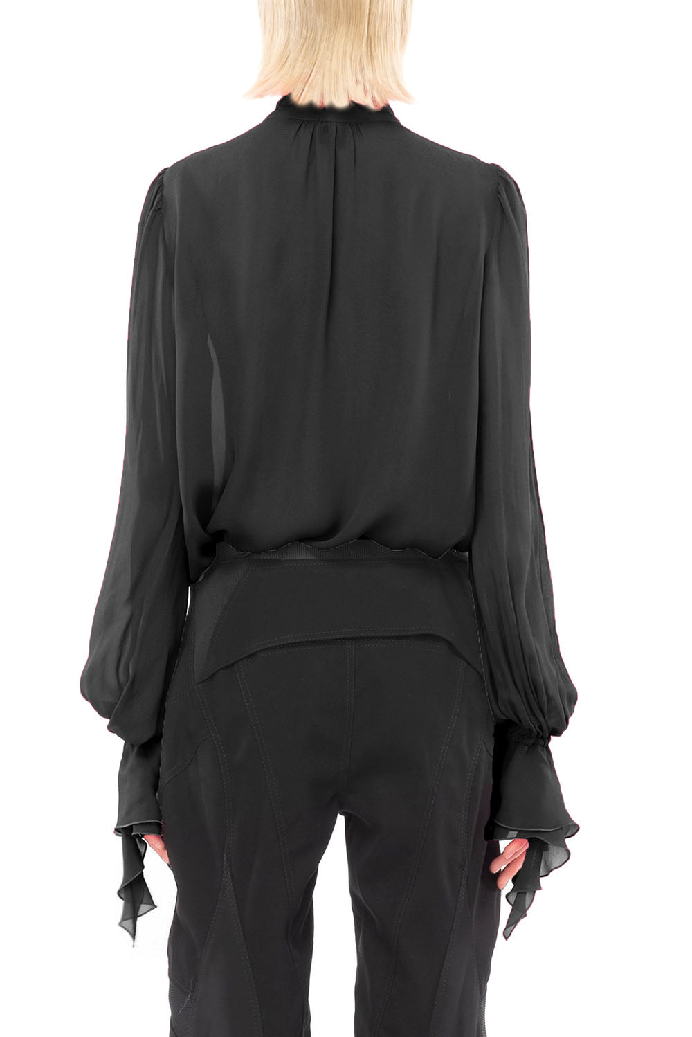  Pinko Blusa Rouches Nero Woman - 3