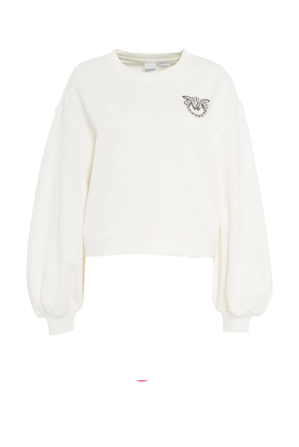  Pinko Boxy Sweatshirt Bianco Woman - 1