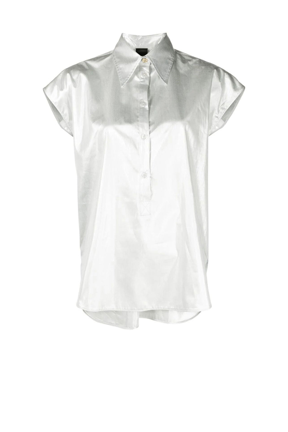  Pinko Camicia In Georgette Argento Woman - 1