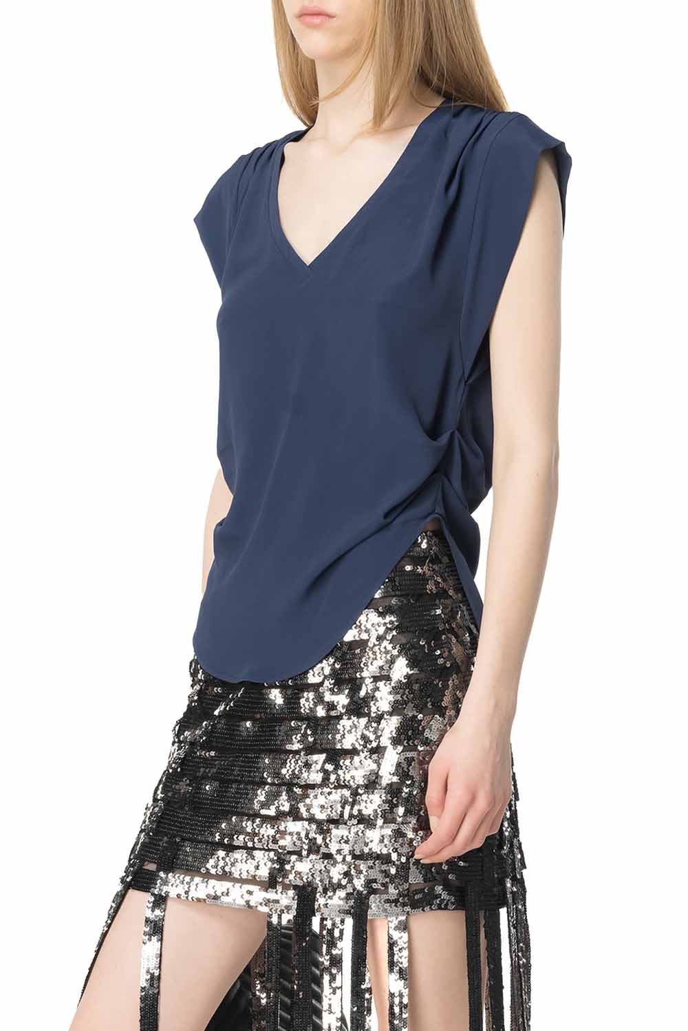  Pinko Melpomene Blouse Blu Woman - 2