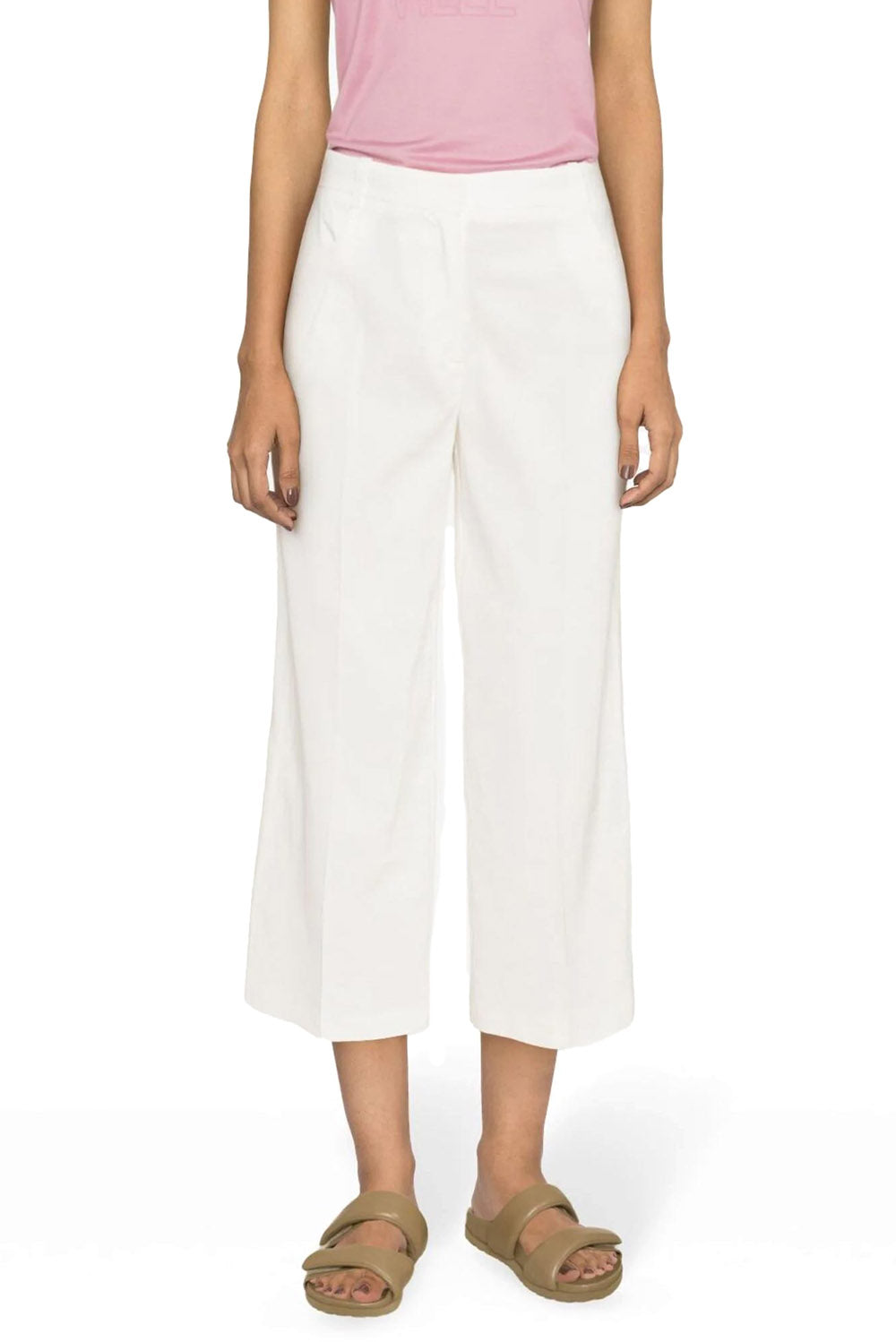  Pinko Crop Trousers Bianco Woman - 2