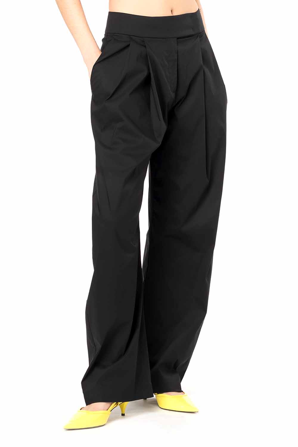  Pinko Pantaloni Wide-leg Nero Woman - 2