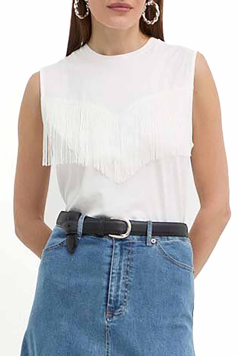  Pinko T-shirt Smanicata Bianco Woman - 2