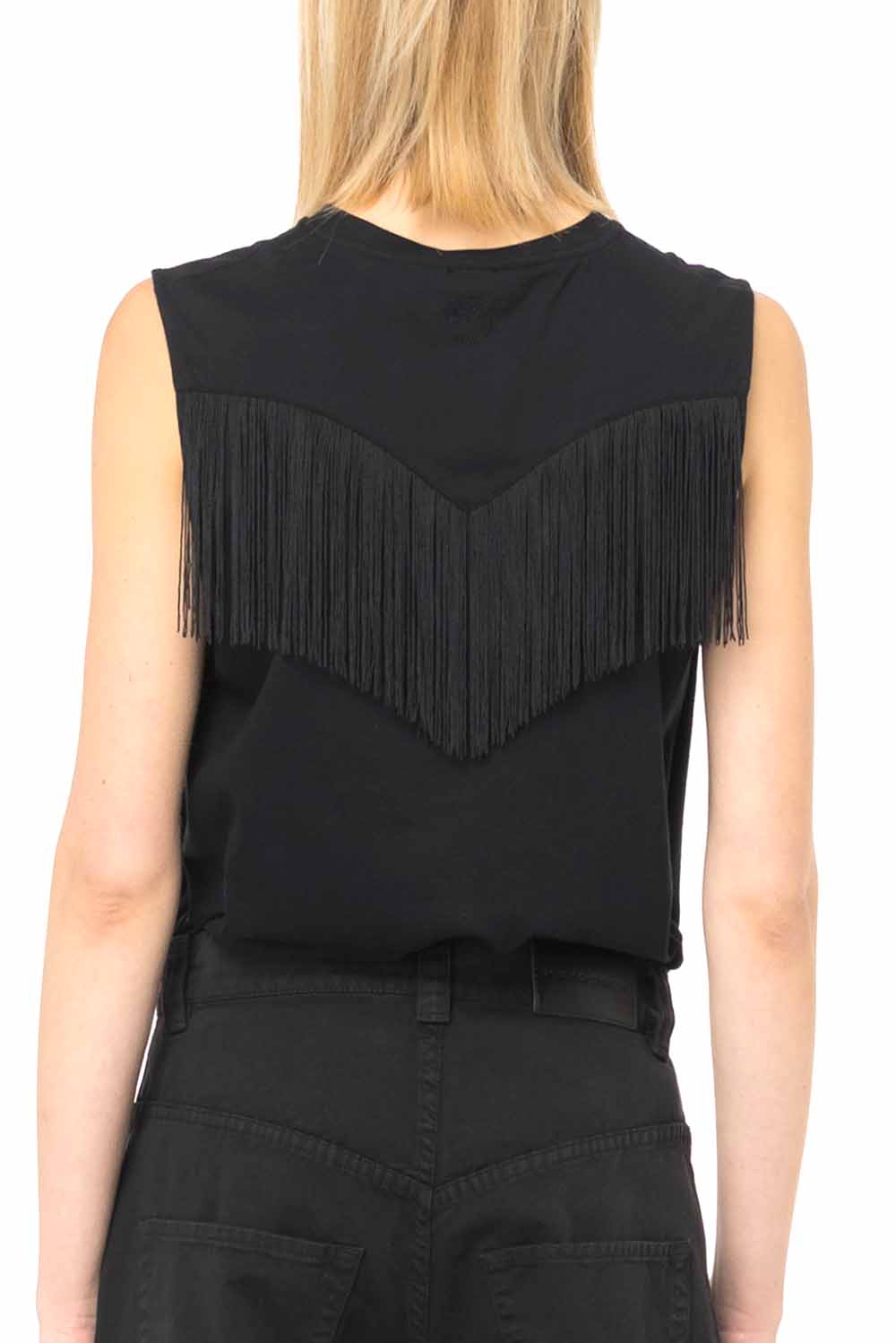  Pinko Sleeveless T-shirt Nero Woman - 3