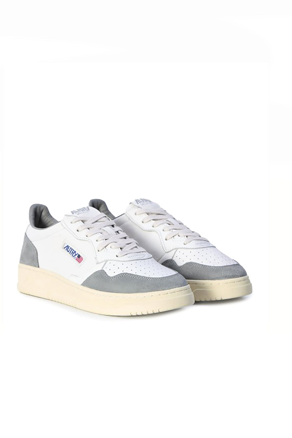  Autry Sneakers Medalist Low White Grey Uomo - 2